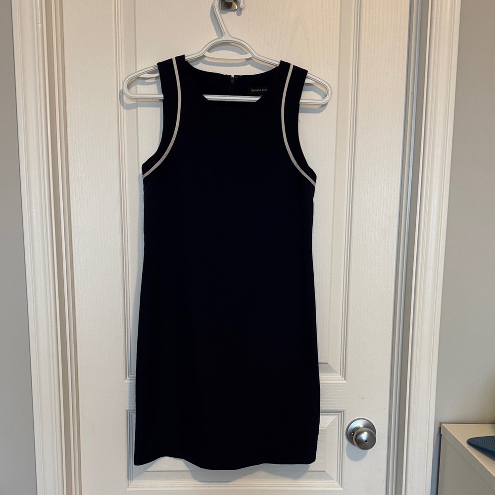 Banana Republic Navy Sleeveless Shift Dress